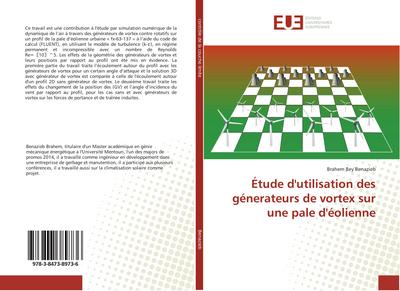 Étude d’utilisation des génerateurs de vortex sur une pale d’éolienne