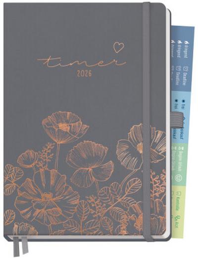 Chäff-Timer Premium 25/26 18 Monate A5 [Poppy]