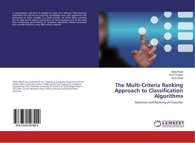 The Multi-Criteria Ranking Approach to Classification Algorithms