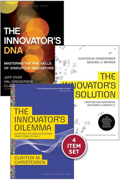 Disruptive Innovation: The Christensen Collection (The Innovator’s Dilemma, The Innovator’s Solution, The Innovator’s DNA, and Harvard Business Review article "How Will You Measure Your Life?") (4 Items)