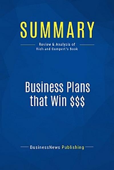 Summary: Business Plans that Win $$$