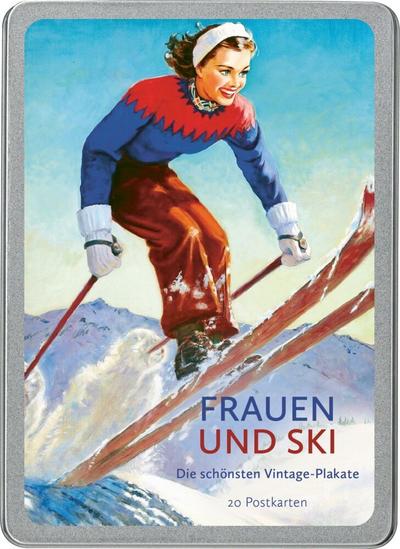 Frauen und Ski, 20 Postkarten
