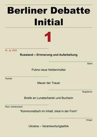 Berliner Debatte Initial 34 (2023) 1