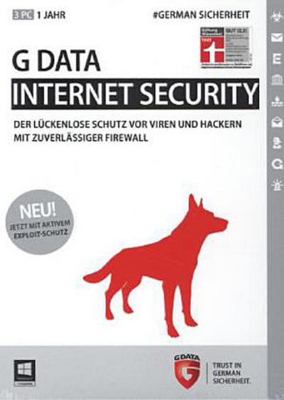 G Data InternetSecurity 2015, 3 PC, 1 CD-ROM