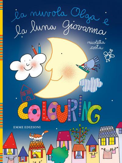 La nuvola Olga e la luna Giovanna. Colouring
