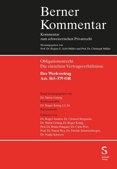 Der Werkvertrag Art. 363-379 OR