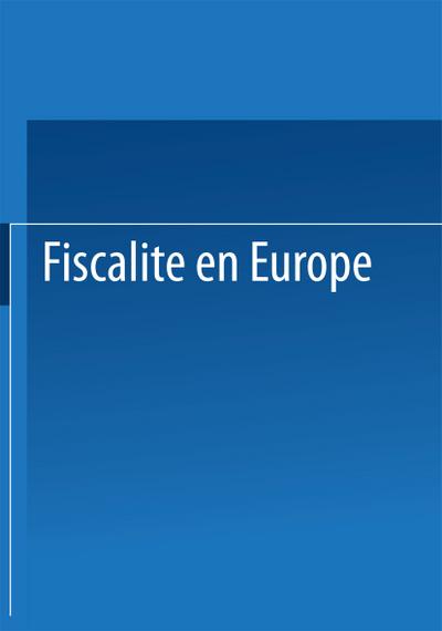 Fiscalite en Europe