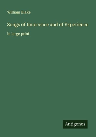 Songs of Innocence and of Experience