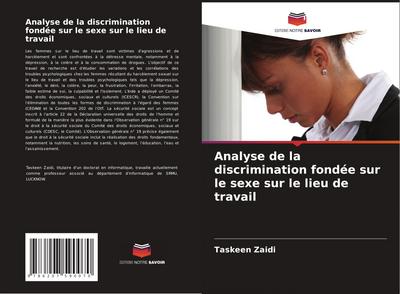 Analyse de la discrimination fondée sur le sexe sur le lieu de travail