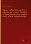 Rambles of a Naturalist in Egypt & Other Countries. With an Analysis of the Claims of Certain Foreign Birds to be Considered British, and Other Ornithological Notes
