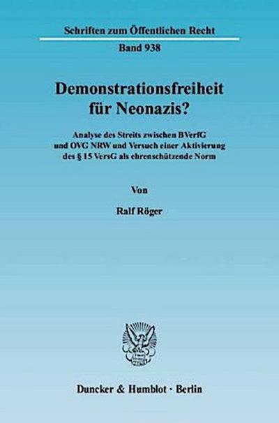 Demonstrationsfreiheit für Neonazis?