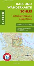 Rad- und Wanderkarte Schlei - Schleswig, Kappeln, Eckernförde