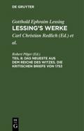 Das Neueste aus dem Reiche des Witzes. Die kritischen Briefe von 1753