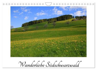 Wanderliebe Südschwarzwald (Wandkalender 2024 DIN A4 quer), CALVENDO Monatskalender