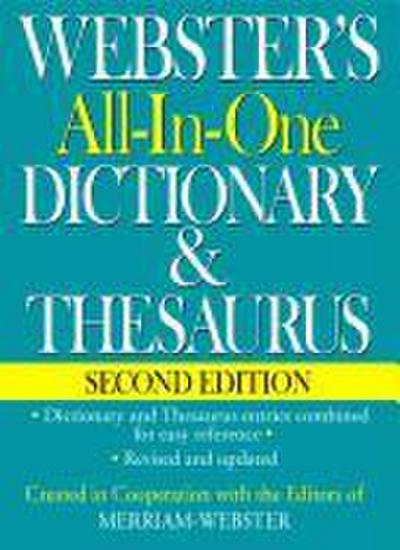 Webster’s All-In-One Dictionary & Thesaurus, Second Edition
