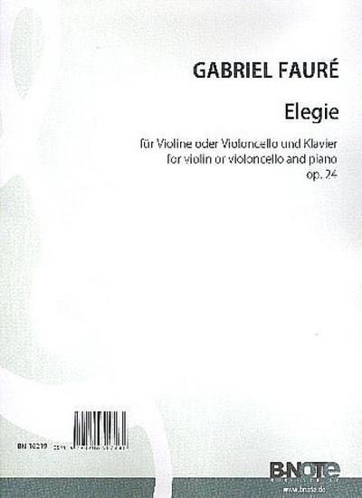 Elegie op.24für Violine (Violoncello) und Klavier
