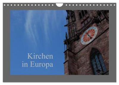 Kirchen in Europa (Wandkalender 2026 DIN A4 quer), CALVENDO Monatskalender