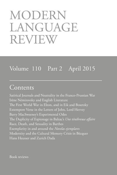 Modern Language Review (110