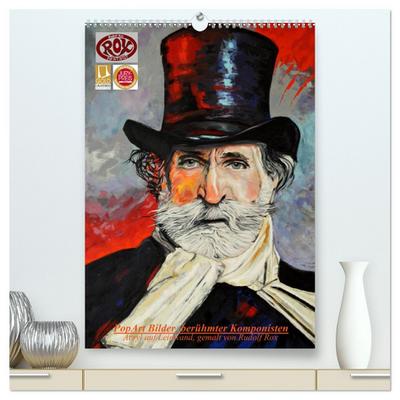 PopArt Bilder berühmter Komponisten (hochwertiger Premium Wandkalender 2026 DIN A2 hoch), Kunstdruck in Hochglanz
