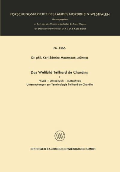 Das Weltbild Teilhard de Chardins