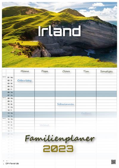 Irland - Die grüne Insel - 2023 - Kalender DIN A3 - (Familienplaner)