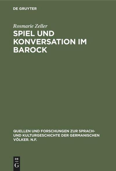 Spiel und Konversation im Barock