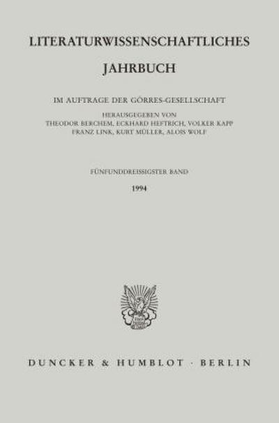 Literaturwissenschaftliches Jahrbuch.