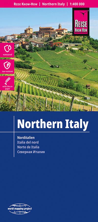 Reise Know-How Landkarte Italien, Nord / Northern Italy (1:400.000): reiß- und wasserfest (world mapping project)