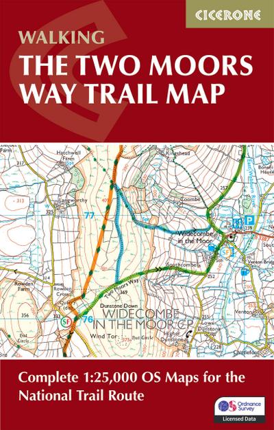 The Two Moors Way Trail Map