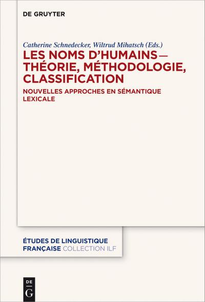 Les noms d’humains – théorie, méthodologie, classification