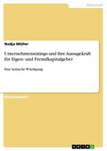 Unternehmensratings und ihre Aussagekraft für Eige