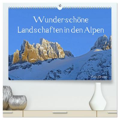 Wunderschöne Landschaften in den Alpen (hochwertiger Premium Wandkalender 2025 DIN A2 quer), Kunstdruck in Hochglanz