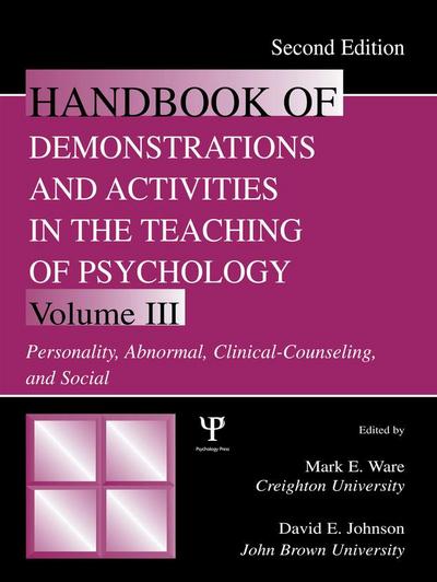 Handbook of Demonstrations and Activities in the Teaching of Psychology