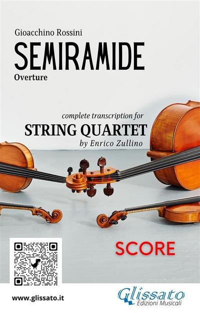 Score of "Semiramide" overture for String Quartet