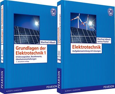 Grundlagen der Elektrotechnik 1 + Elektrotechnik - Aufgabensammlung mit Lösungen, 2 Bde.