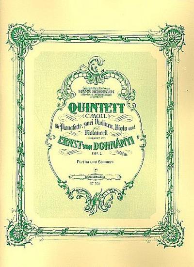 Quintett op.1für Klavier, 2 Violinen, Viola und Violoncello