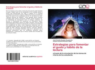 Estrategias para fomentar el gusto y hábito de la lectura