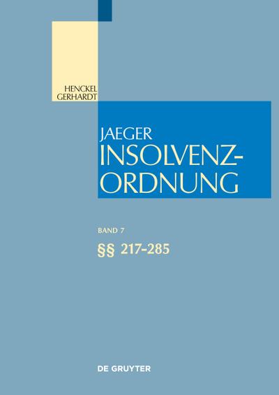 Insolvenzordnung, §§ 217-285
