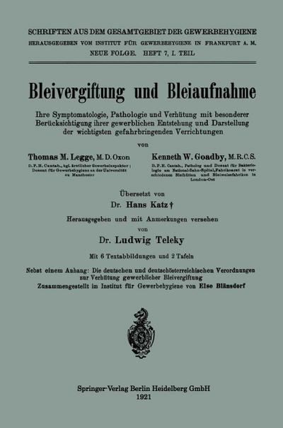 Bleivergiftung und Bleiaufnahme
