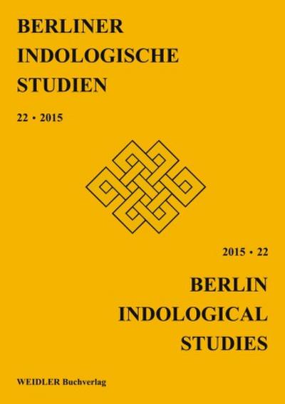 Berliner Indologische Studien, Band 22