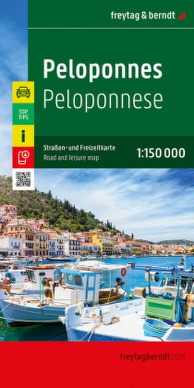 Peloponnes, Straßen- und Freizeitkarte 1:150.000, freytag & berndt