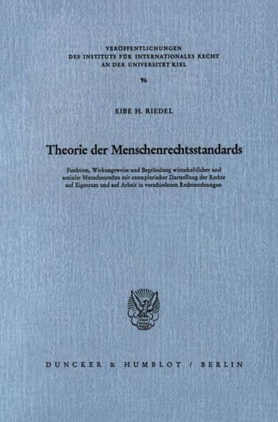 Theorie der Menschenrechtsstandards.