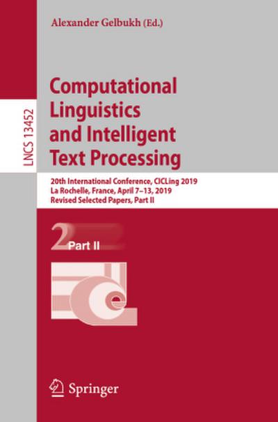 Computational Linguistics and Intelligent  Text Processing
