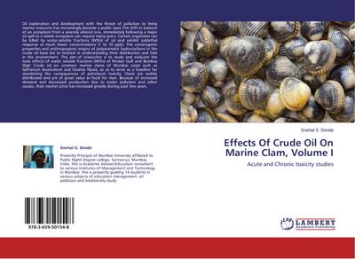 Effects Of Crude Oil On Marine Clam, Volume I