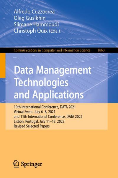 Data Management Technologies and Applications