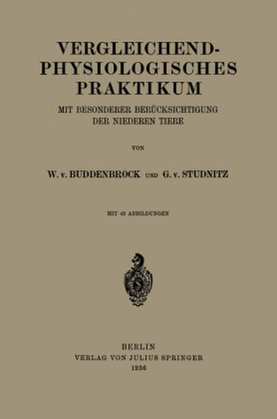 Vergleichend-physiologisches Praktikum