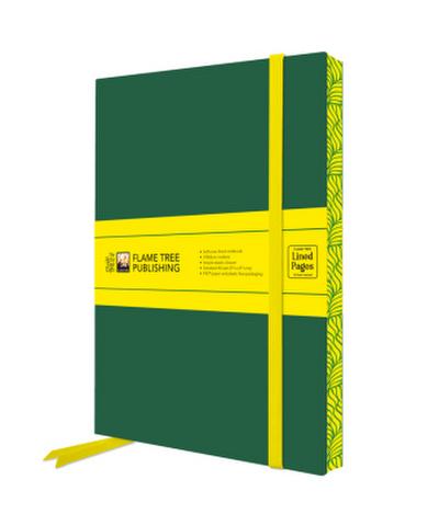 Racing Green & Neon Yellow Artisan Paperback Notebook