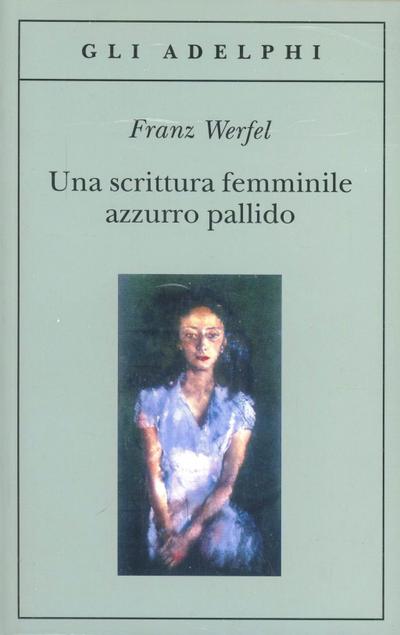 Una scrittura femminile azzurro pallido