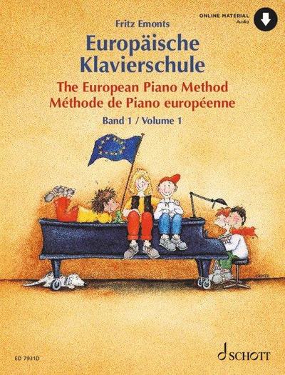 Europäische Klavierschule: Band 1. Klavier. Ausgabe mit Online-Audiodatei.