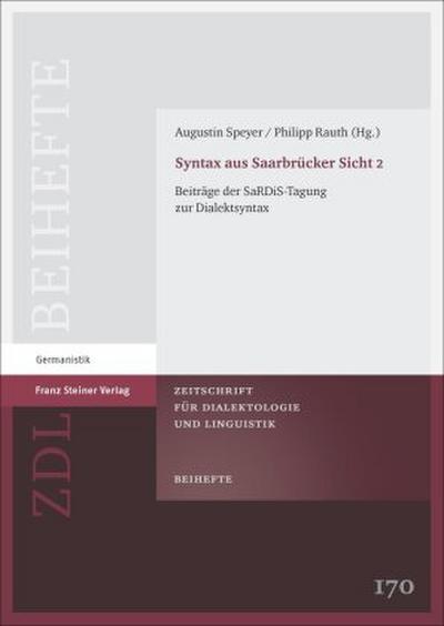 Syntax aus Saarbrücker Sicht. Bd.2